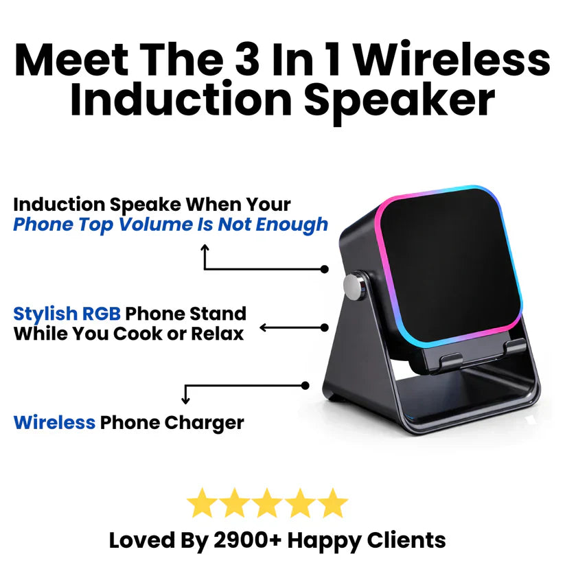 Trendora™ 3 In 1 Phone Induction Speaker